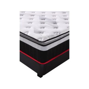 Sortie ✨ Habitat Et Jardin Matelas Ressorts Ensachés + Surmatelas Intégré Costine – 140 X 190 Cm – Blanc/Noir 😍 7