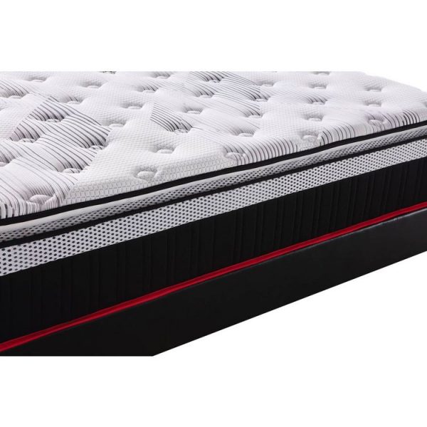 Sortie ✨ Habitat Et Jardin Matelas Ressorts Ensachés + Surmatelas Intégré Costine – 140 X 190 Cm – Blanc/Noir 😍 4