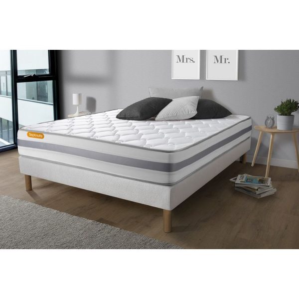 Promo ⭐ SEPTNUITS Matelas Ressorts Ensachés 140×200 Memo Spring 3 Zones De Confort MAXI épaisseur ✔️ 1