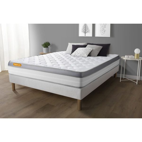 Le moins cher 😀 SEPTNUITS Matelas 160×200 Memo Zen Mousse à Mémoire De Forme 5 Zones De Confort MAXI épaisseur 🎁 1